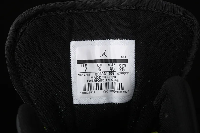 All categories Air Jordan Jordan series basketball shoes Air Jordan 1 Mid Air Jordan 1 Mid SE AJ1 Joe 1 black colorful chameleon green apple green BQ6931-003